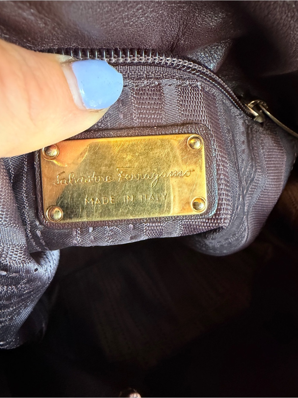Salvatore Ferragamo Copper Leather Drawstring Bucket Bag - Picture 2 of 5